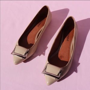Sold!! Jeffrey Campbell Patent Leather Buckle Flat